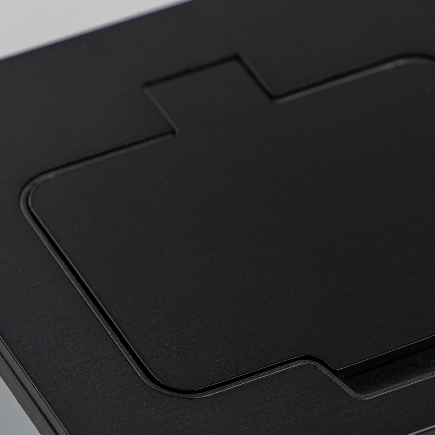 Brilagi - Einbau-Bodensteckdose für den Außenbereich IP55, schwarz, rechteckig