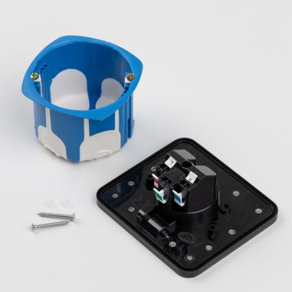 Brilagi - Einbau-Bodensteckdose für den Außenbereich IP55, schwarz, rechteckig