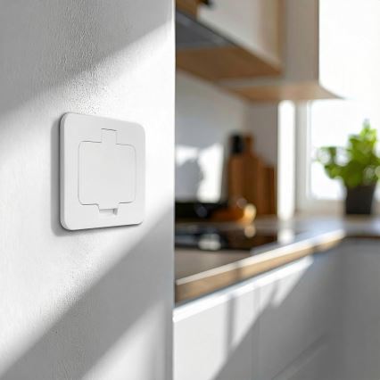 Brilagi - Einbaubodensteckdose für den Außenbereich IP55, weiß, rechteckig