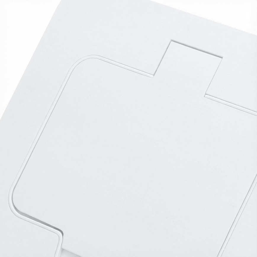 Brilagi - Einbaubodensteckdose für den Außenbereich IP55, weiß, rechteckig