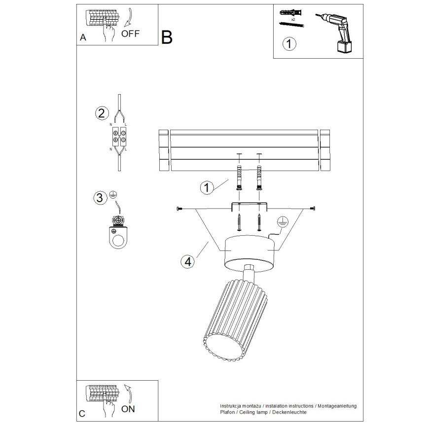Brilagi - Einbaustrahler CRESTO 1xGU10/10W/230V weiß