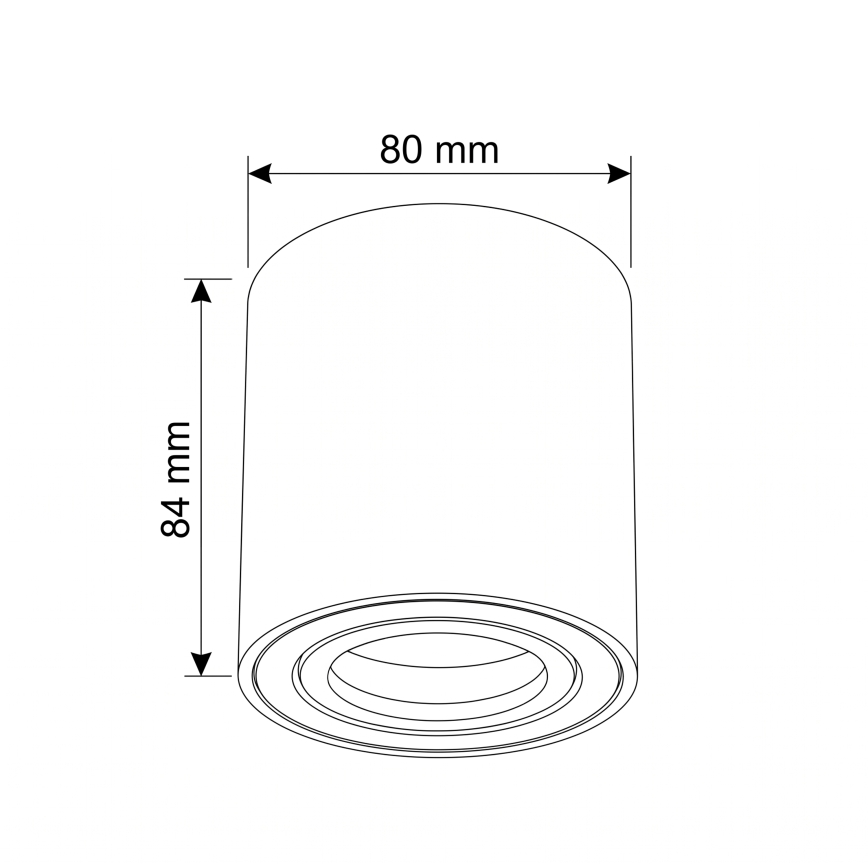 BRILAGI - Einbaustrahler MIA 1xGU10/30W/230V 84x80 mm burgunderrot