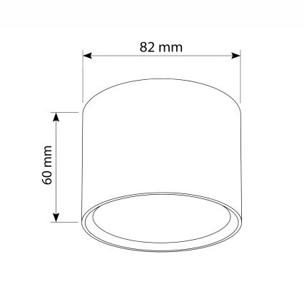 BRILAGI - Einbaustrahler SMOOTH 1xGX53/15W/230V 60x82 mm, Eichen-Dekor