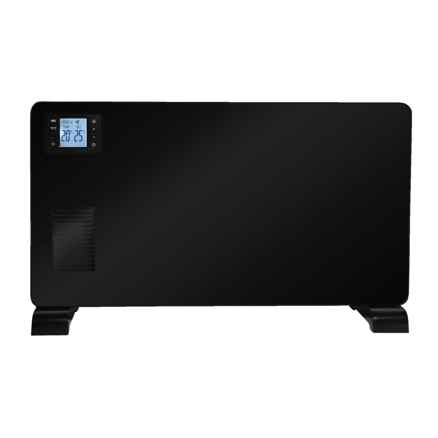 Brilagi - Elektrische Konvektorheizung 1000/1300/2300W LCD/timer/TURBO/Thermostat schwarz + FB