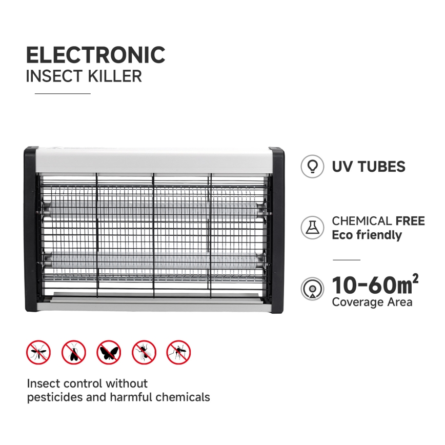 Brilagi - Elektrischer Insektenvernichter 2xUV/10W/230V 60 m2