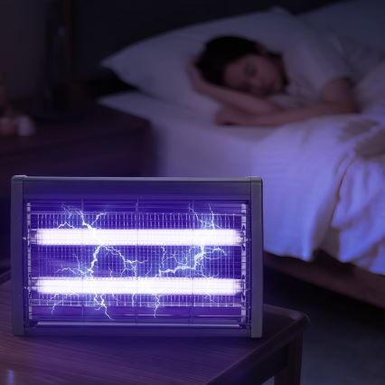 Brilagi - Elektrischer Insektenvernichter 2xUV/10W/230V 60 m² schwarz