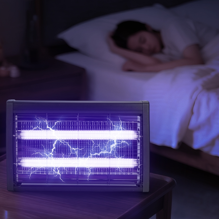 Brilagi - Elektrischer Insektenvernichter 2xUV/18W/230V für 100 m² schwarz