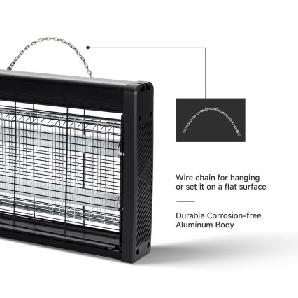 Brilagi - Elektrischer Insektenvernichter 2xUV/18W/230V für 100 m² schwarz