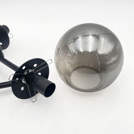 Brilagi - Ersatzglas für Kronleuchter und Lampe MALIVA E14, Ø 13 cm, rauchfarben