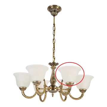 Brilagi - Ersatzglas für Kronleuchter und Wandleuchte CLASSIC E14, Ø 11 cm, Weiß