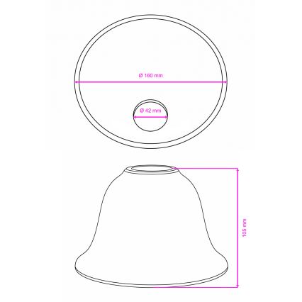 BRILAGI - Ersatzglas für Kronleuchter und Wandleuchte CLASSIC E14, Ø 11 cm, Weiß