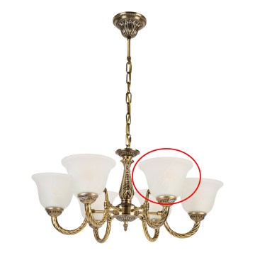 Brilagi - Ersatzglas für Kronleuchter und Wandleuchte CLASSIC E14 Ø cm weiß