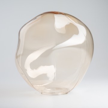 BRILAGI - Ersatzglas für Kronleuchter, Wand- und Deckenleuchte VULCANO E27 Ø 25 cm rauchiges Beige