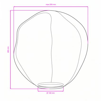 BRILAGI - Ersatzglas für Kronleuchter, Wandleuchte und Deckenleuchte VULCANO E27 Ø 35 cm rauchiges Beige