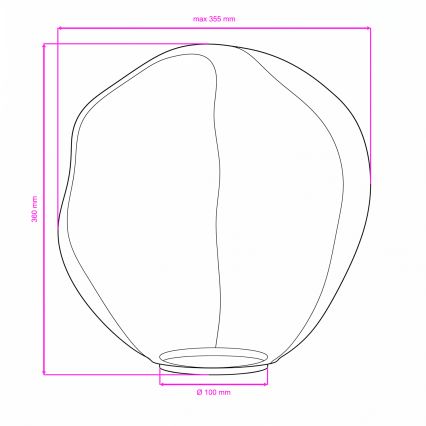 BRILAGI - Ersatzglas für Kronleuchter, Wand- und Deckenleuchte VULCANO E27 Ø 25 cm rauchiges Beige