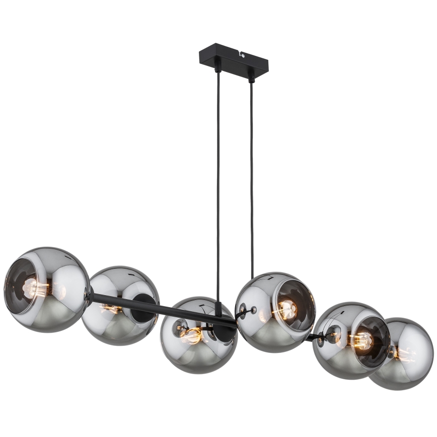 Brilagi - Ersatzglas für Leuchte DIOR mit E27-Fassung, Ø 15 cm, rauchgrau