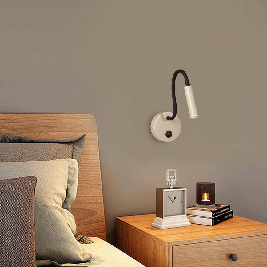Brilagi - Flexible LED-Wandleuchte MAYA LED/3W/230V 4000K beige