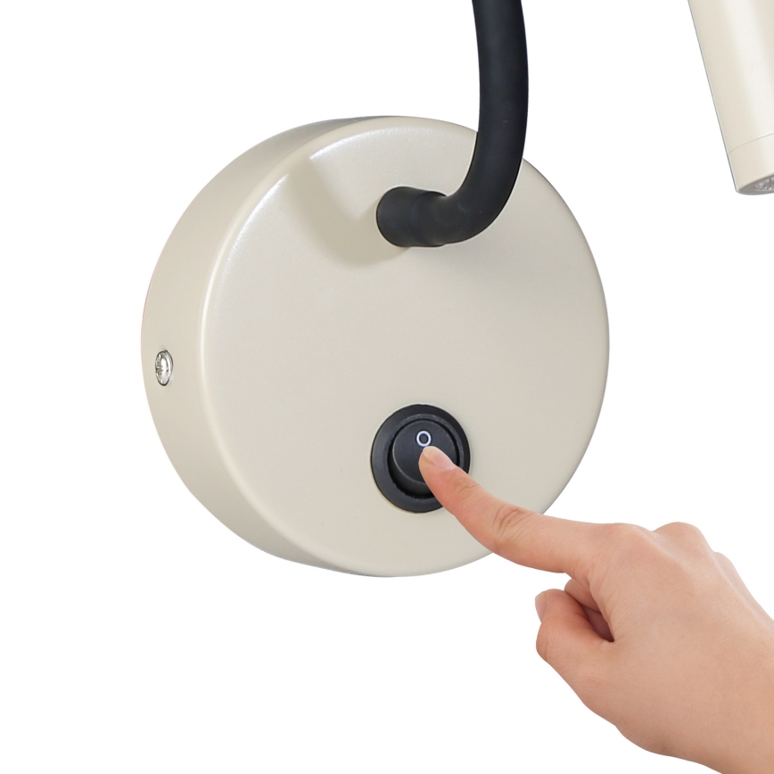 Brilagi - Flexible LED-Wandleuchte MAYA LED/3W/230V 4000K beige