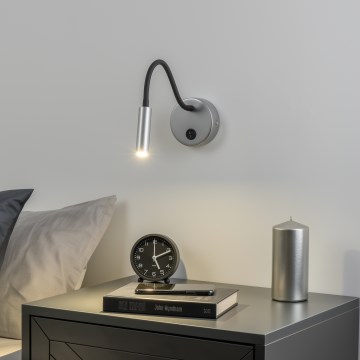 Brilagi - Flexible LED-Wandleuchte MAYA LED/3W/230V 4000K silbern