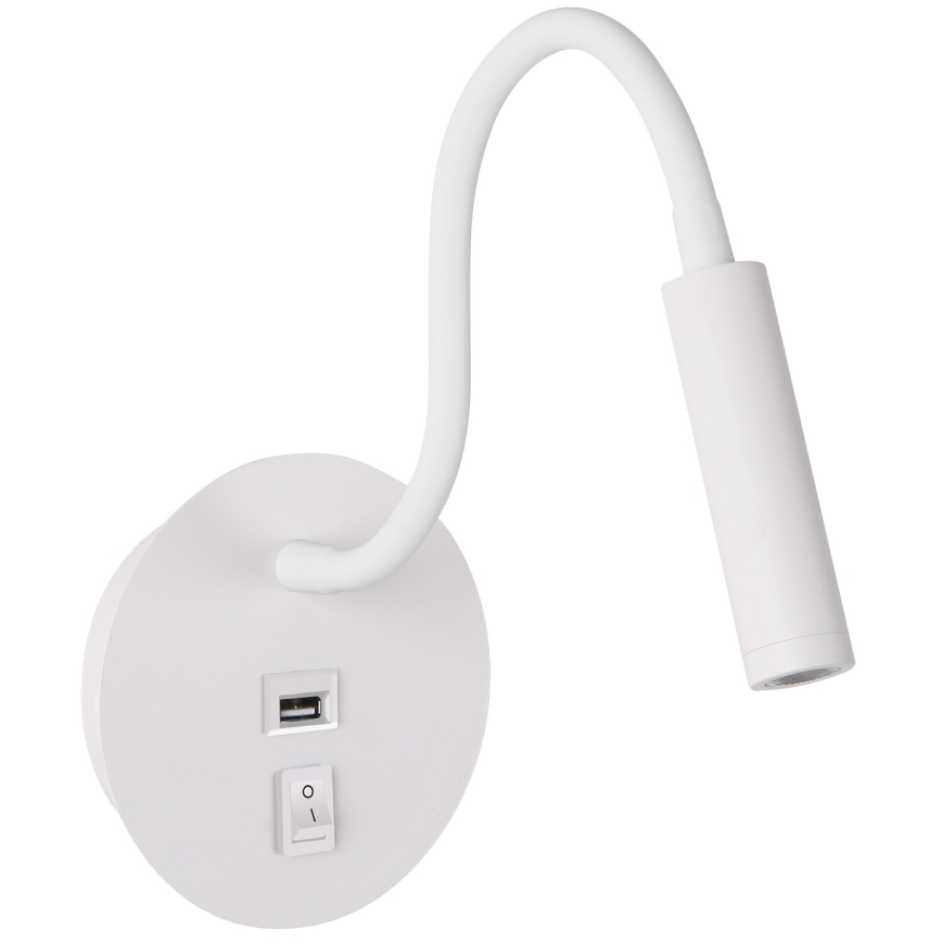 Brilagi - Flexible LED-Wandleuchte mit USB-Anschluss MAYA LED/3W/230V 4000K weiß