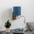 Brilagi - Flexible LED-Wandleuchte NUBILA 1xE27/25W/230V + LED/3W matt Chrom/dunkelblau