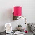 Brilagi - Flexible LED-Wandleuchte NUBILA 1xE27/25W/230V + LED/3W matt Chrom/pink