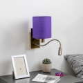 Brilagi - Flexible LED-Wandleuchte NUBILA 1xE27/25W/230V + LED/3W Messing/violett