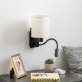 Brilagi - Flexible LED-Wandleuchte NUBILA 1xE27/25W/230V + LED/3W schwarz/cremefarben