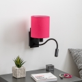 Brilagi - Flexible LED-Wandleuchte NUBILA 1xE27/25W/230V + LED/3W schwarz/rosa