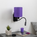 Brilagi - Flexible LED-Wandleuchte NUBILA 1xE27/25W/230V + LED/3W schwarz/violett