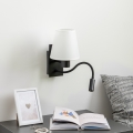 Brilagi - Flexible LED-Wandleuchte NUBILA 1xE27/25W/230V + LED/3W schwarz/weiß