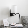 Brilagi - Flexible LED-Wandleuchte NUBILA 1xE27/25W/230V + LED/3W schwarz/weiß