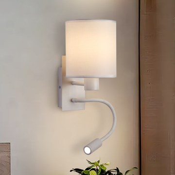 Brilagi - Flexible LED-Wandleuchte NUBILA 1xE27/25W/230V + LED/3W weiß