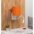 Brilagi - Flexible LED-Wandleuchte NUBILA 1xE27/25W/230V + LED/3W weiß/orange