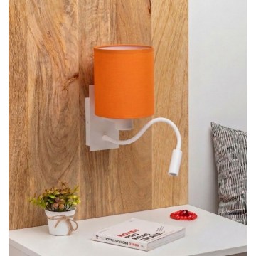 Brilagi - Flexible LED-Wandleuchte NUBILA 1xE27/25W/230V + LED/3W weiß/orange