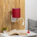 Brilagi - Flexible LED-Wandleuchte NUBILA 1xE27/25W/230V + LED/3W weiß/Pompejanisch rot