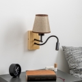 Brilagi - Flexible LED-Wandleuchte NUBILA WOOD 1xE27/25W/230V + LED/3W Eiche/braun