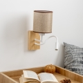 Brilagi - Flexible LED-Wandleuchte NUBILA WOOD 1xE27/25W/230V + LED/3W Eiche/braun