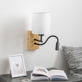 Brilagi - Flexible LED-Wandleuchte NUBILA WOOD 1xE27/25W/230V + LED/3W Eiche/weiß
