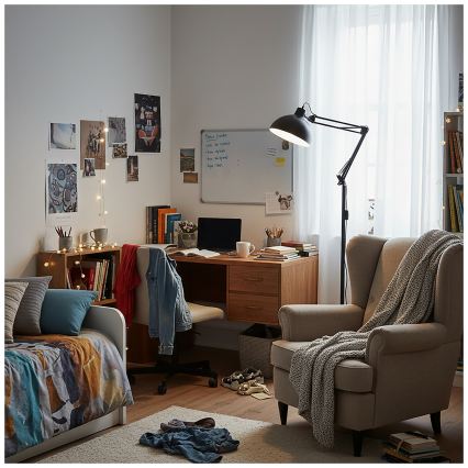 Brilagi - Flexible Stehleuchte TASKER 1xE27/60W/230V 157 cm schwarz