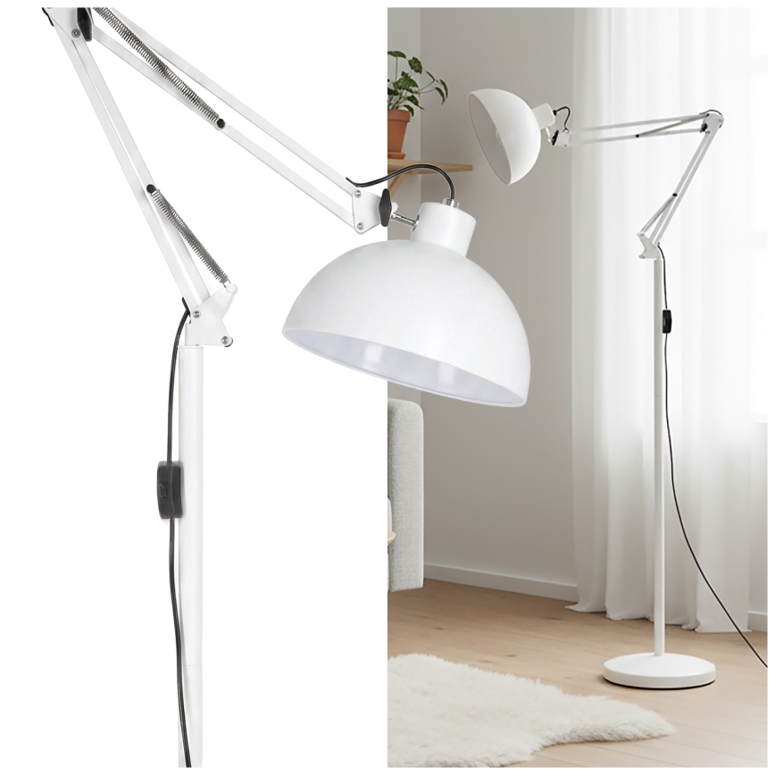 Brilagi - Flexible Stehleuchte TASKER 1xE27/60W/230V 157 cm weiß