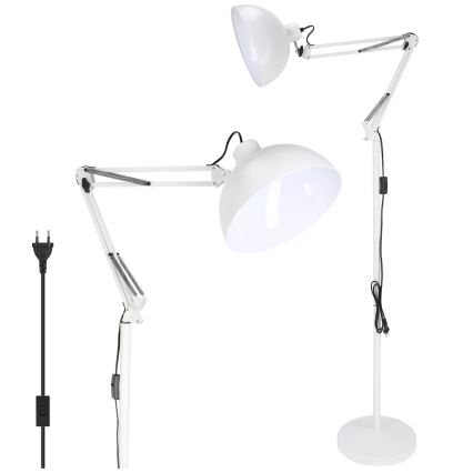 Brilagi - Flexible Stehleuchte TASKER 1xE27/60W/230V 157 cm weiß