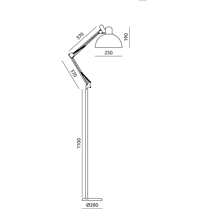 BRILAGI - Flexible Stehleuchte TASKER 1xE27/60W/230V 157 cm weiß