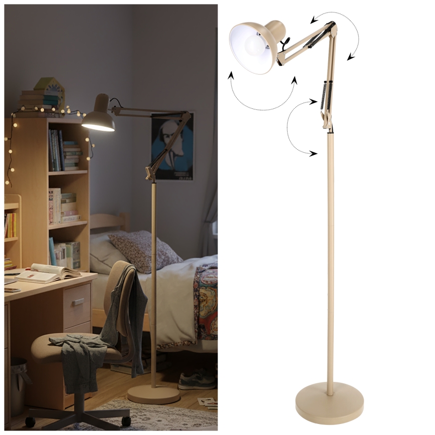 Brilagi - Flexible Stehleuchte TASKER 1xE27/60W/230V 184 cm beige