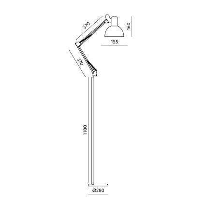 Brilagi - Flexible Stehleuchte TASKER 1xE27/60W/230V 184 cm beige