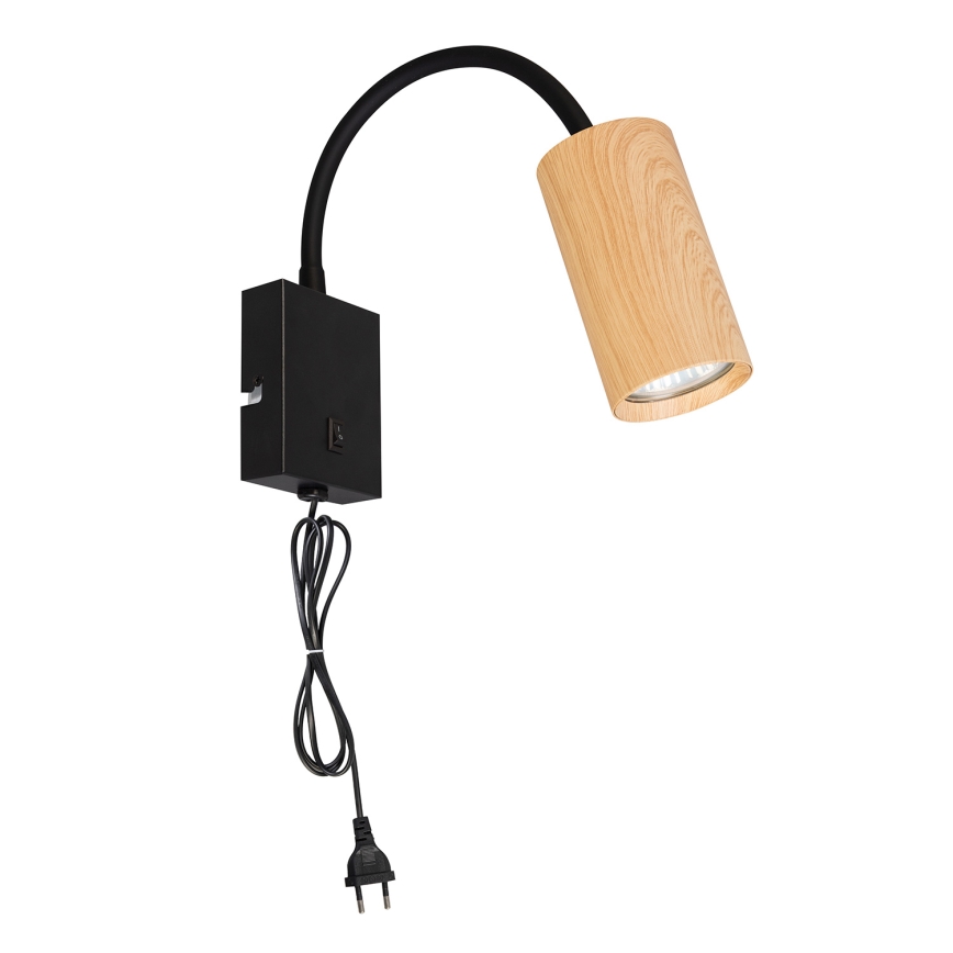 Brilagi - Flexible Wandleuchte SELE 1xGU10/30W/230V schwarz/Eichendekor
