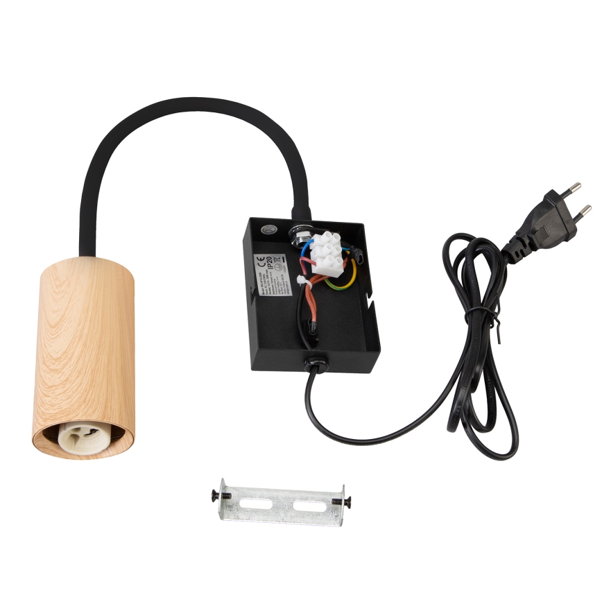 Brilagi - Flexible Wandleuchte SELE 1xGU10/30W/230V schwarz/Eichendekor