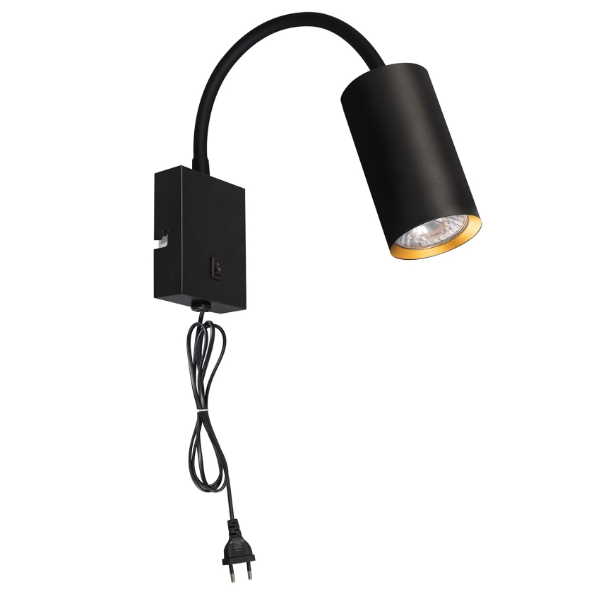 Brilagi - Flexible Wandleuchte mit Schalter SELE 1xGU10/30W/230V schwarz/gold