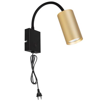 BRILAGI - Flexible Wandleuchte mit Schalter SELE 1xGU10/30W/230V schwarz/gold
