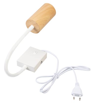 Brilagi - Verstellbare Wandleuchte mit Schalter SELE 1xGU10/30W/230V weiß/Eiche-Dekor